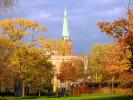 Church, Steeple, Spire, Fall Colors, Trees, autumn, CLED01_065