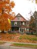 Home, House, Single Family Dwelling Unit, Autumn, Trees, Leaves, CLED01_126