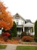Home, House, Single Family Dwelling Unit, Autumn, Trees, Leaves, CLED01_129