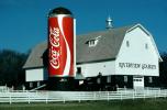 Riverview Stables, Giant Coca-Cola Can Silo, white barn, fence, CLEV01P01_11