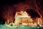 Home, House, Snow, Cold, night, nighttime, decorated, lights, Minneapolis, CLEV01P03_03