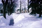 Sidewalk, Snow, suburbia, homes, houses, winter, July 1965, CLEV01P03_16