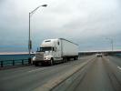 Semi Trailer Truck, Mackinac Bridge, Straits of Mackinac, CLMD01_142