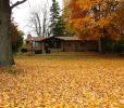 house, housing, home, single family dwelling unit, fall colors, leaves, Building, domestic, domicile, residency, tree, Port Sanilac, Michigan, autumn, CLMD01_199