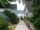 Home, House, path, woman, harbor, buildings, Holland, Michigan