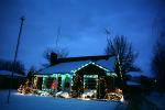 Home, House, Snow, Cold, Warren, night, nighttime, decorated, lights, CLMV01P02_10