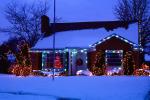 Home, House, Snow, Cold, Warren, night, nighttime, decorated, lights, CLMV01P02_13