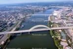 Big Mac Bridge, Interstate I-471, Riverfront Stadium, Cinergy Field, Newport southbank bridge, Cincinnati, Downtown, Ohio River, CLOV01P02_05.1711