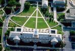 Trianble, lawn, roof, symmetry, building, Cincinnati, 7 September 1997