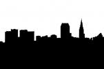 Cleveland Skyline silhouette, logo, shape, CLOV02P01_03M