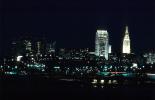Cleveland Skyline, Buildings, Nighttime, CLOV02P04_08