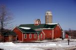 Barn and Silo, snow, ice, cold, Frozen, Icy, Winter, building