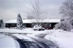 Car, house, home, suburbia, snow, ice, winter, 1950s, CLOV02P10_02