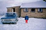 Rambler, Cold Girl, Home, House, Icicles, Car, Automobile, Vehicle, 1956, 1950s