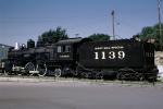 AT&SF, Locomotive 1139, BLW 2-6-2, Boot Hill Museum, Dodge City, 1950s, CMKV01P10_12