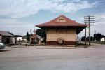 Train Station, depot, building, Abilene, Kansas, 1950s