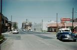 Downtown Wichita Kansas, cars, street, buildings, 1950s