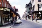 French Quarter, Cadillac, Cars, automobile, vehicles, buildings, street, road, 1950s, CMLV01P01_14