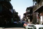 French Quarter, automobile, vehicles, cars, buildings, 1960s
