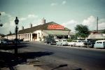 Cafe Du Monde, parked cars, street, building, landmark, 1950s, CMLV09P09_13
