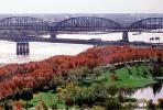 Autumn, Deciduous Trees, Fall Colors, River, Bridge, Water, Waterside, Woodland
