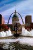 Dome, Saint Louis Historical Old Courthouse, The Gateway Arch, Water Fountain, aquatics, Exterior, Outdoors, Outside, CMMV01P10_02B.1729