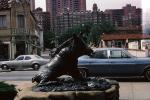 C. Club Plaza, Wild Boar Wishing Fountain, Water, Statue, Statuary, Sculpture, art, artform, buildings, 1967, 1960s, CMMV02P12_06
