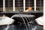 Flame, Water Fountain, aquatics, building, Oral Roberts University, 1977, 1970s