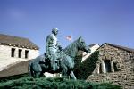 Horse statue, statuary, Sculpture, art, artform, Will Rogers Memorial, building, museum, Claremore, July 1964, 1960s, CMOV01P08_07