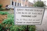 Thou shalt not park, except on church business!, Natchez, CMSV01P10_18
