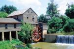 Grinding Mill, Water Wheel, Building, Waterfall, Old grist mil, Pigeon Forge, December 1958