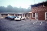 Chevy Stingray Corvette, cars parked at a Motel, September 1974, 1970s