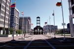 Civic Center Plaza, Trolley Stop, tower, building, Main Street Line (MATA Trolley), 22 October 1993