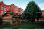 log cabin, buildings, Fort Nashborough, CMTV01P15_10.1730