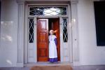 Woman, doorway, entrance, costume, The Hermitage, CMTV02P02_01