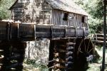 Waterwheel, mill, millhouse, water wheel, building, water power, John Cable Grist Mill, Cades Cove, CMTV02P09_06