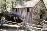 Waterwheel, mill, millhouse, water wheel, building, water power, John Cable Grist Mill, Cades Cove, CMTV02P09_07