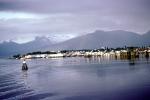 Harbor, boats, piers, Ketchikan Waterfront, skyline, city, town, mountains, placid water, CNAV02P02_18
