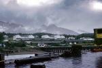 Skagway Docks and Piers, harbor, mountains,  July 1969