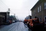 Downtown Valdez, cars, trucks, muddy road, pickup truck, buildings, rain, rainy, August 1952, 1950s, CNAV03P02_10