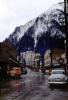 Cars, Buildings, wet road, Juneau, 1950s, CNAV03P02_17
