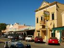 Yellow Building, shops, cars, automobile, vehicles, CNCD01_020
