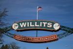 Willits Arch, standing over US Highway 101, Gateway to the Redwoods, landmark, CNCD01_116