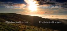 Hills, Fog, Morning, Clouds, Two-Rock, Panorama, CNCD02_001