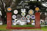 Welcome Sign, Gustine, Merced County, CNCD03_023