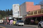 River Theater, pink elephant, marquee, roadster, motorcycle, car