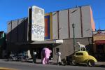 Pink Elephant, Theater Marquee, roadster, motorcycle, car