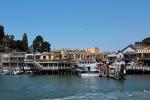 Dock, Tiburon Harbor, buildings, piers, waterfront, Tamalpais Ferry Boat
