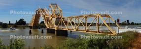 Paintersville Bridge, Sacramento River, Double Leaf Bascule Bridge, State Highway 160, Courtland California, CNCD05_060