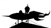Rocket Ship to the Looney Bin silhouette, CNCD06_083M